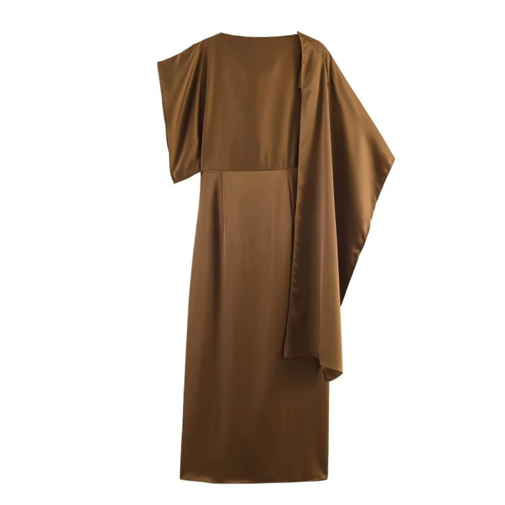 ZARA Elegant Breezy Silky Layered Midi Dress - Picture 2 of 4